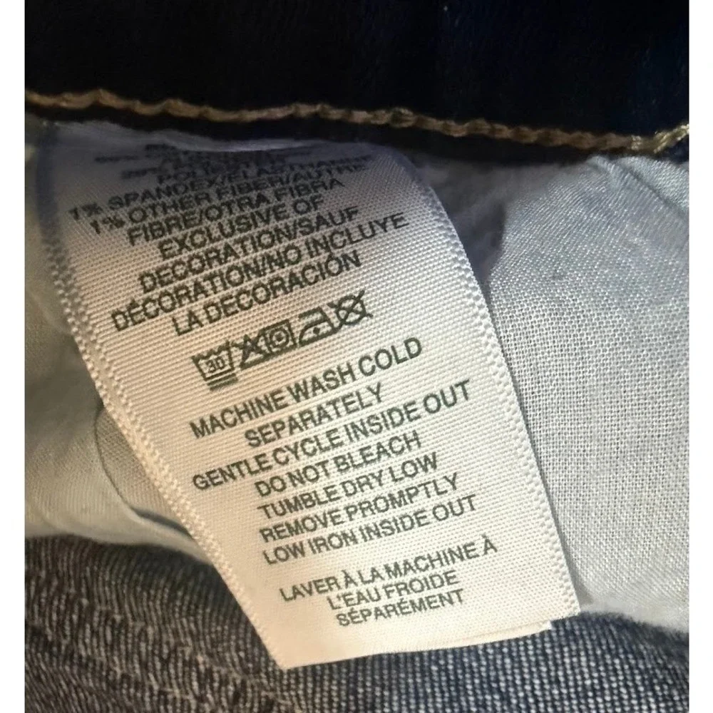 True Religion Mens‎ Relaxed Straight Jeans Blue Faded Denim 36x33.